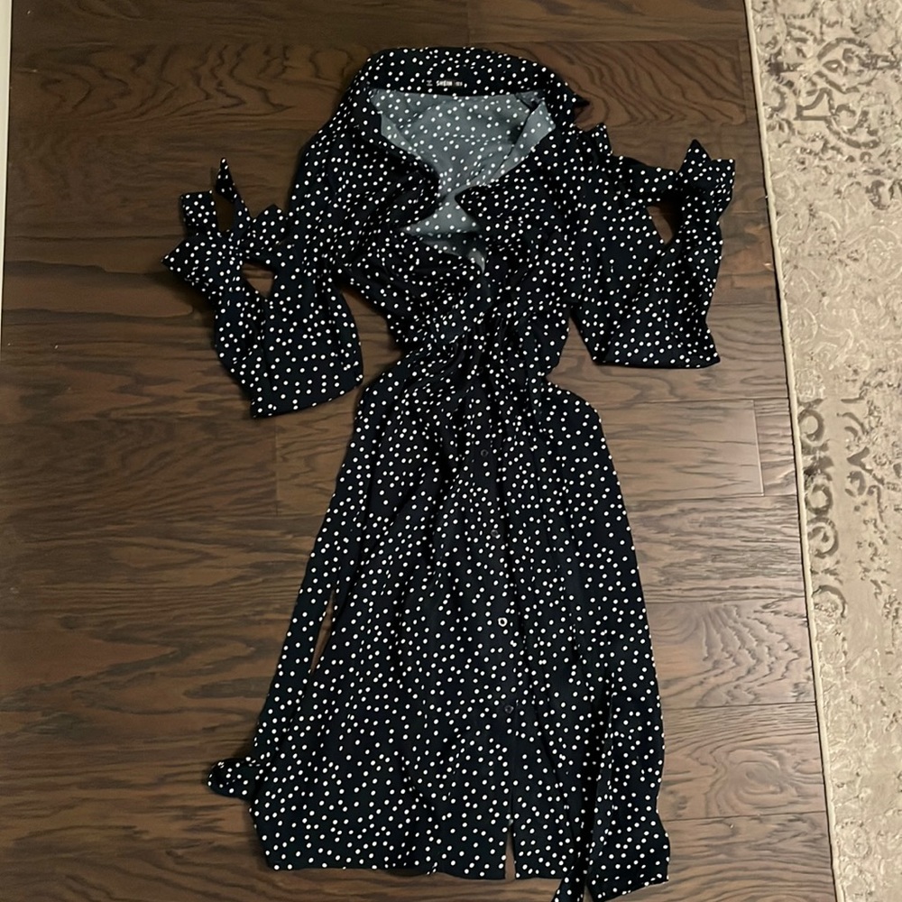 Polka Dot Button Dress